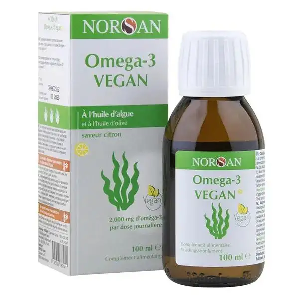 Norsan Omega-3 Vegan 2000mg Huile d'Algue 100ml